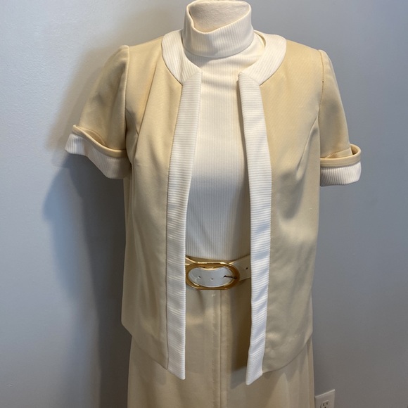 Vintage Ayres Unlimited Dress with Short Sleeve Jacket and Belt - Picture 2 of 11